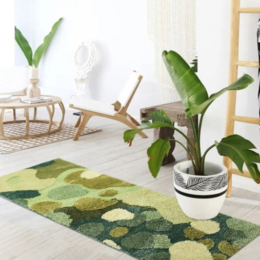 green landscape nature grass rug for living room decor