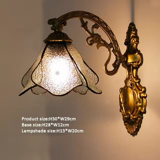 Vintage Stained Glass Wall Lamp