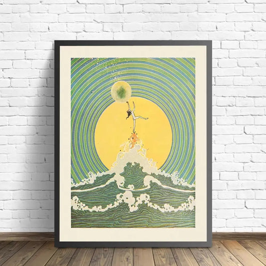 Motivational Moon Girl Canvas Wall Art - Decorstly