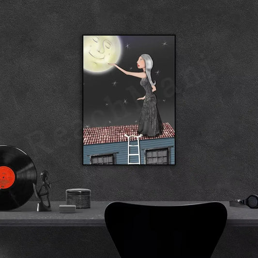 Reach for the Moon Canvas Painting - Decorstly
