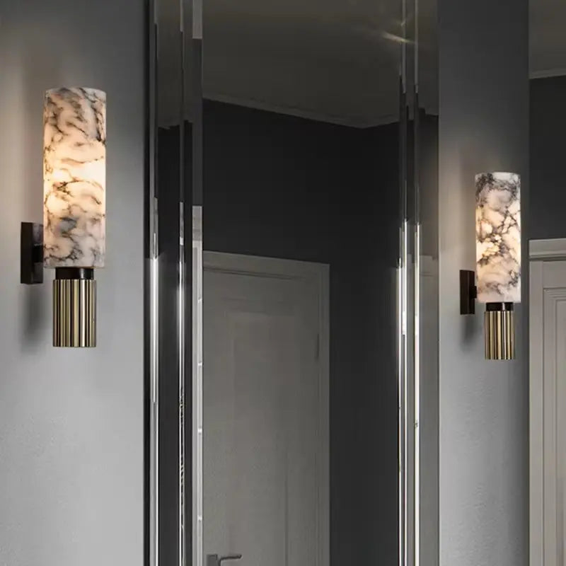 Natural Marble Onyx Wall Sconce - Decorstly