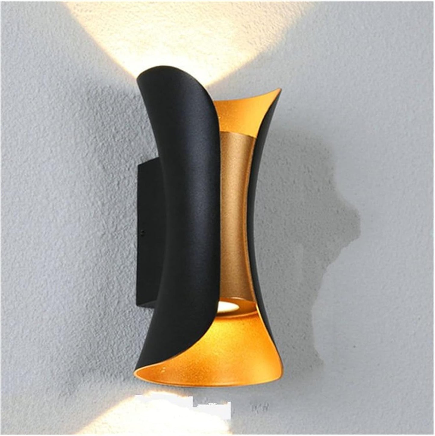 Aluminum Black Covered Outdoor Wall Sconce