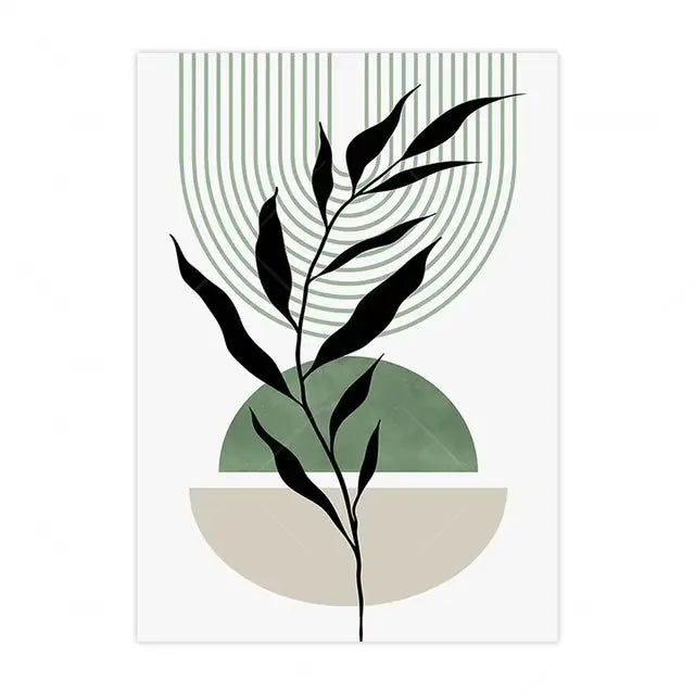 Sage Green Leaves Canvas Wall Art - Decorstly