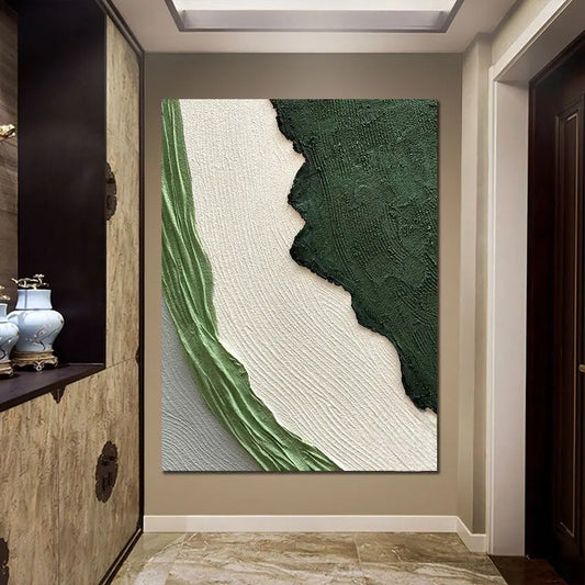 Abstract Aesthetic Green White Wall Art - Decorstly
