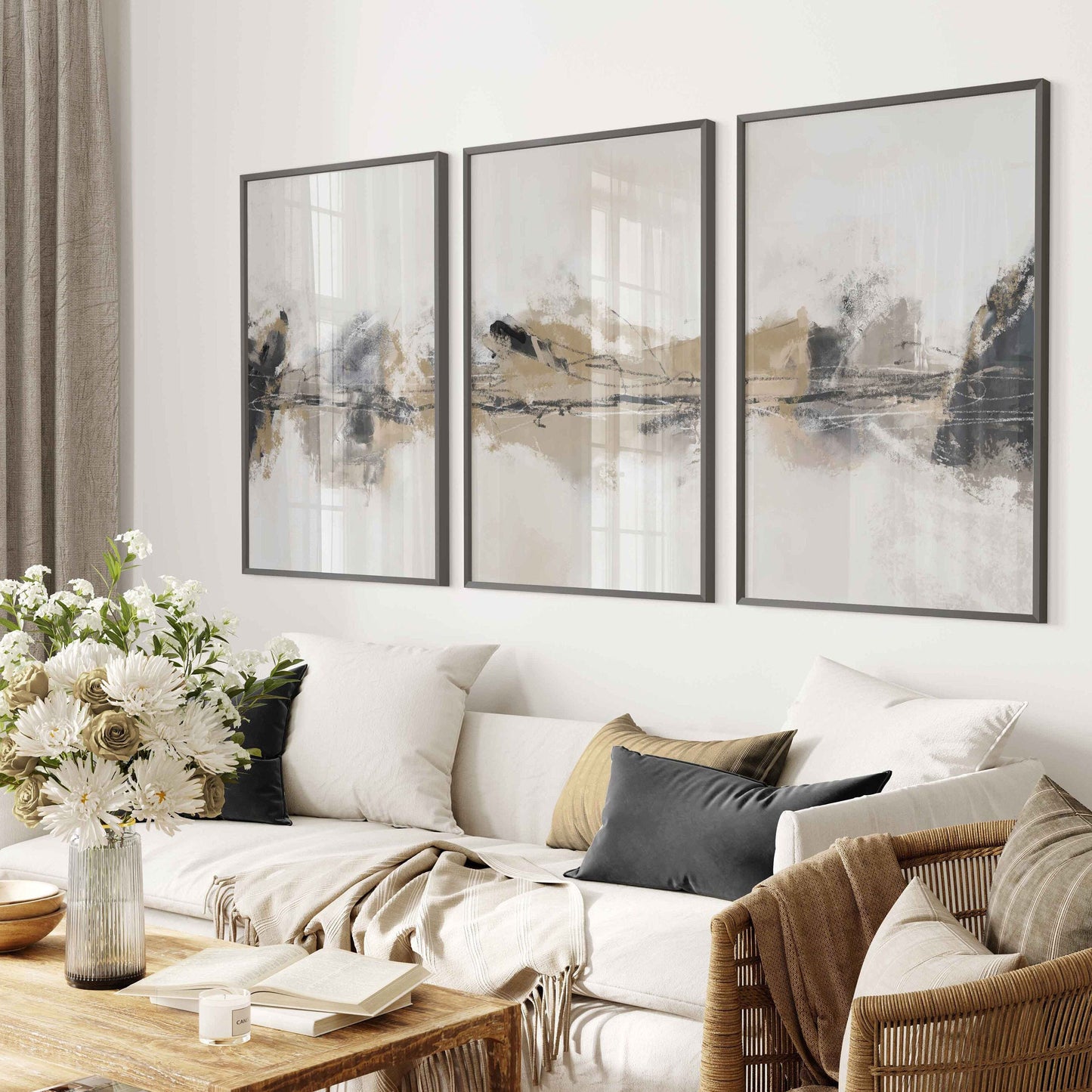 Abstract Mountain Lake Wall Art