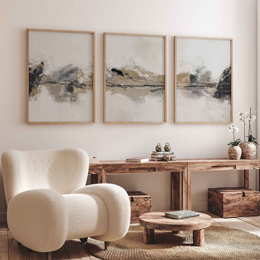 Abstract Mountain Lake Wall Art