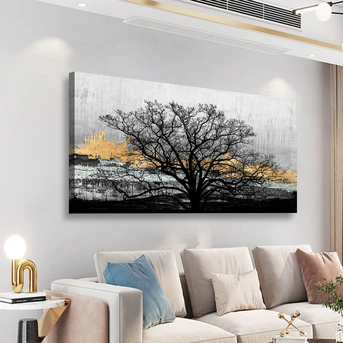 Abstract Tree Canvas Painting