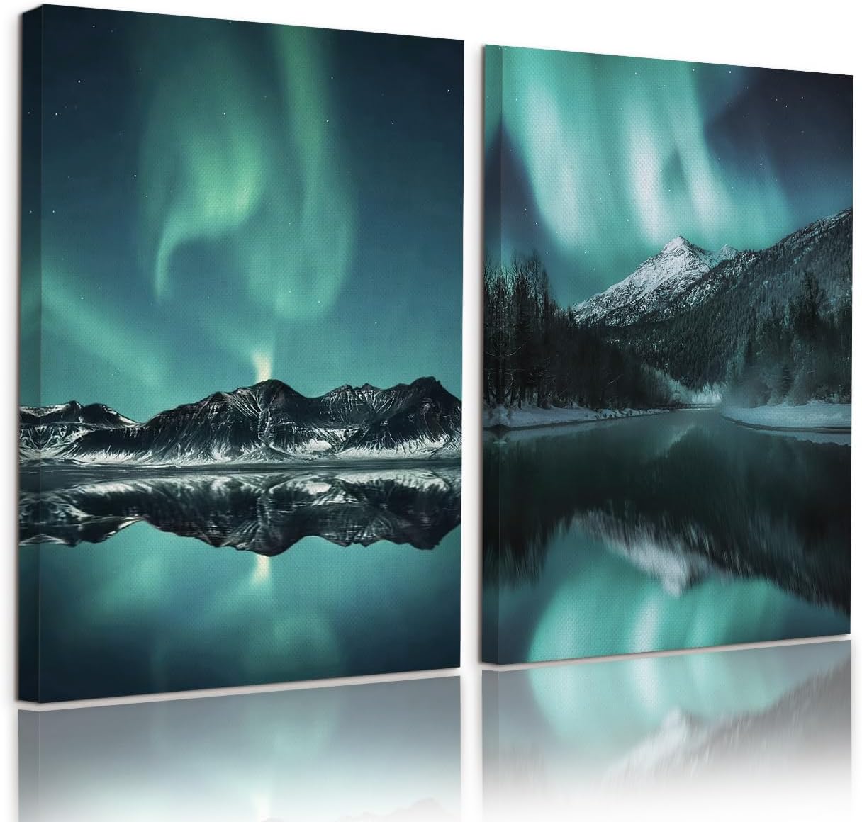 Aurora Lake Borealis Canvas Art