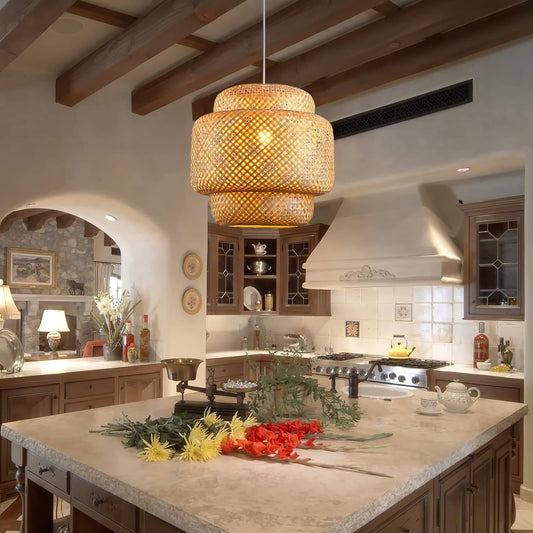 Bamboo Basket Pendant Light