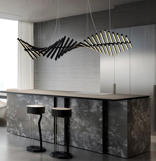 Designer Strips Chandelier