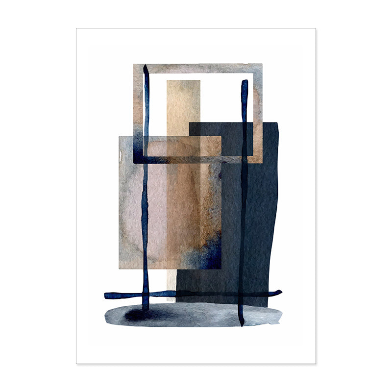 Beige Geometric Wall Art Print