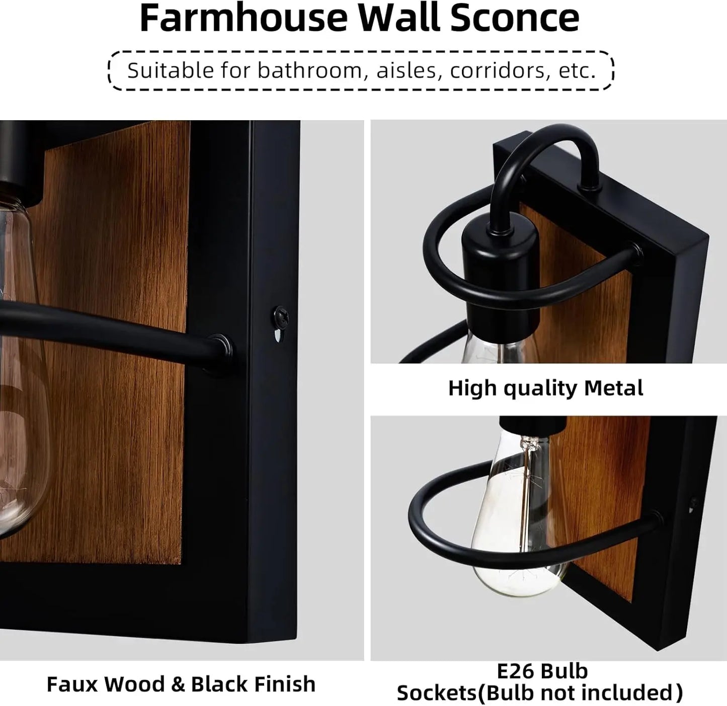 Farmhouse Faux-Wood Sconce - Decorstly