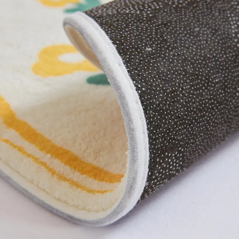 Cartoon-Themed Plush Rug non slip design.