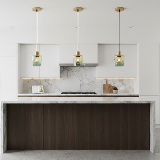 gold glass pendant lights