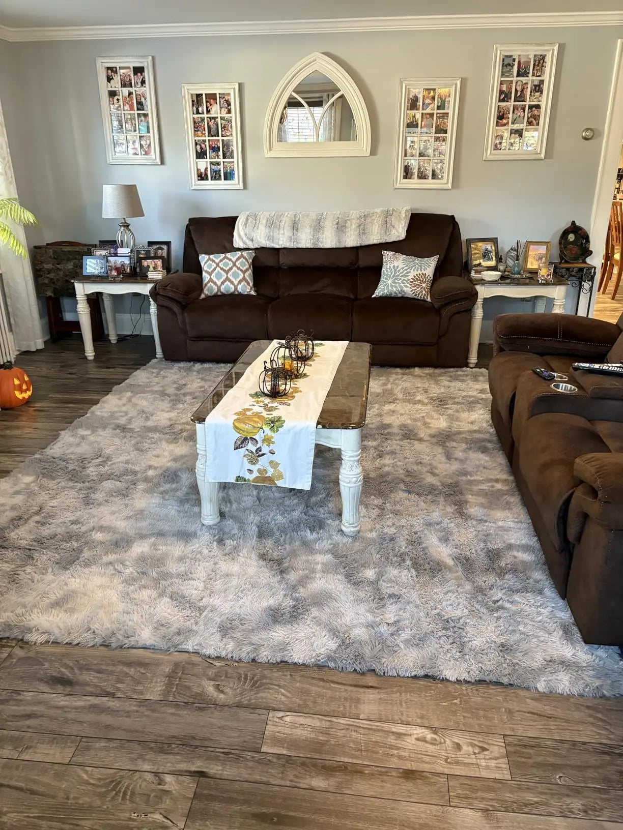 Grey Fluffy Shag Rug - Decorstly