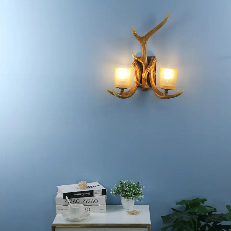 Retro Antlers Wall Sconce