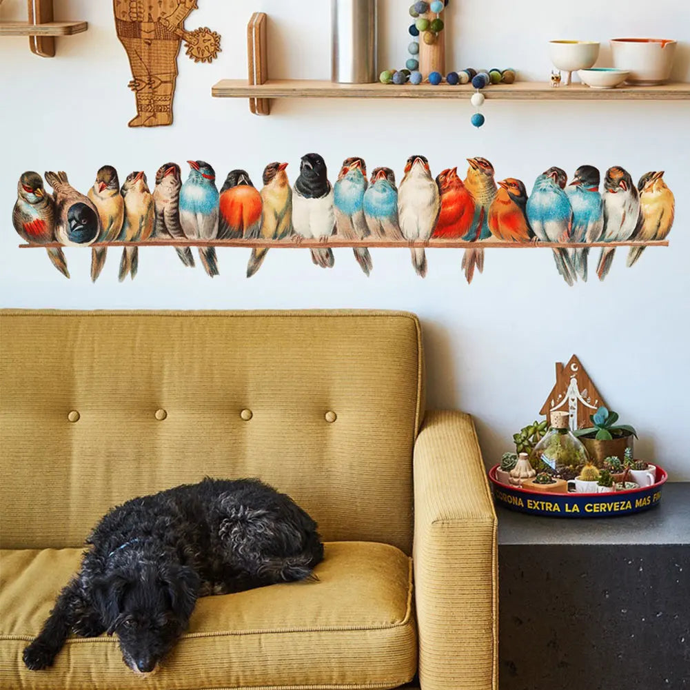 Colorful Flock Wall Sticker