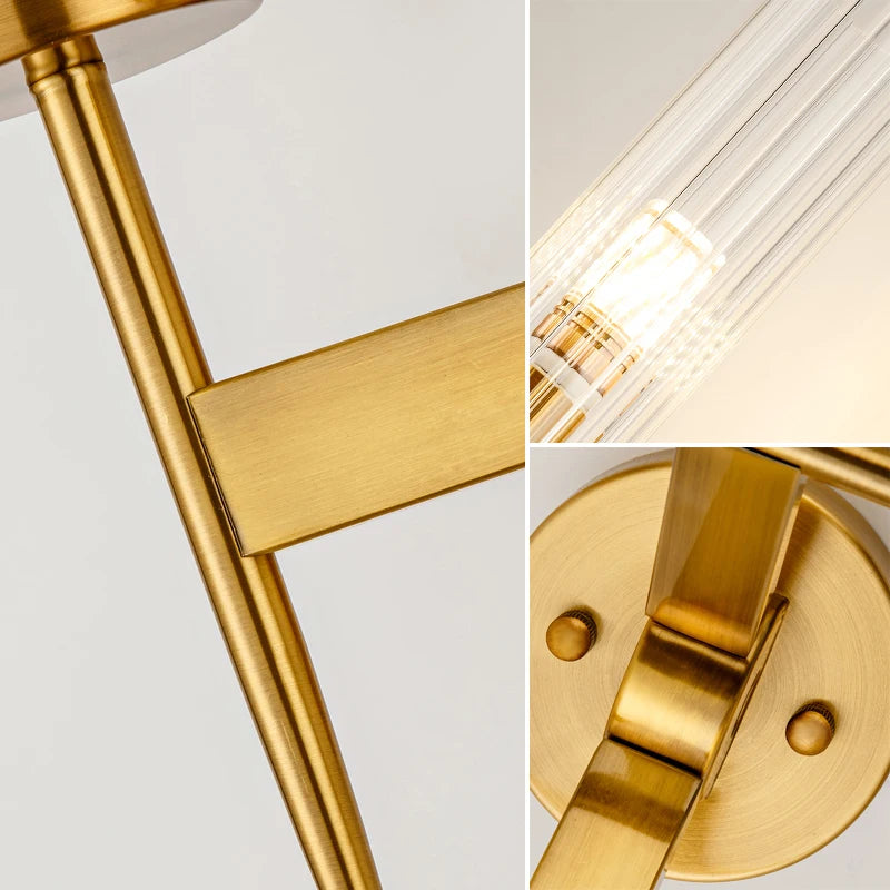 Modern Double Head Gold Wall Sconce