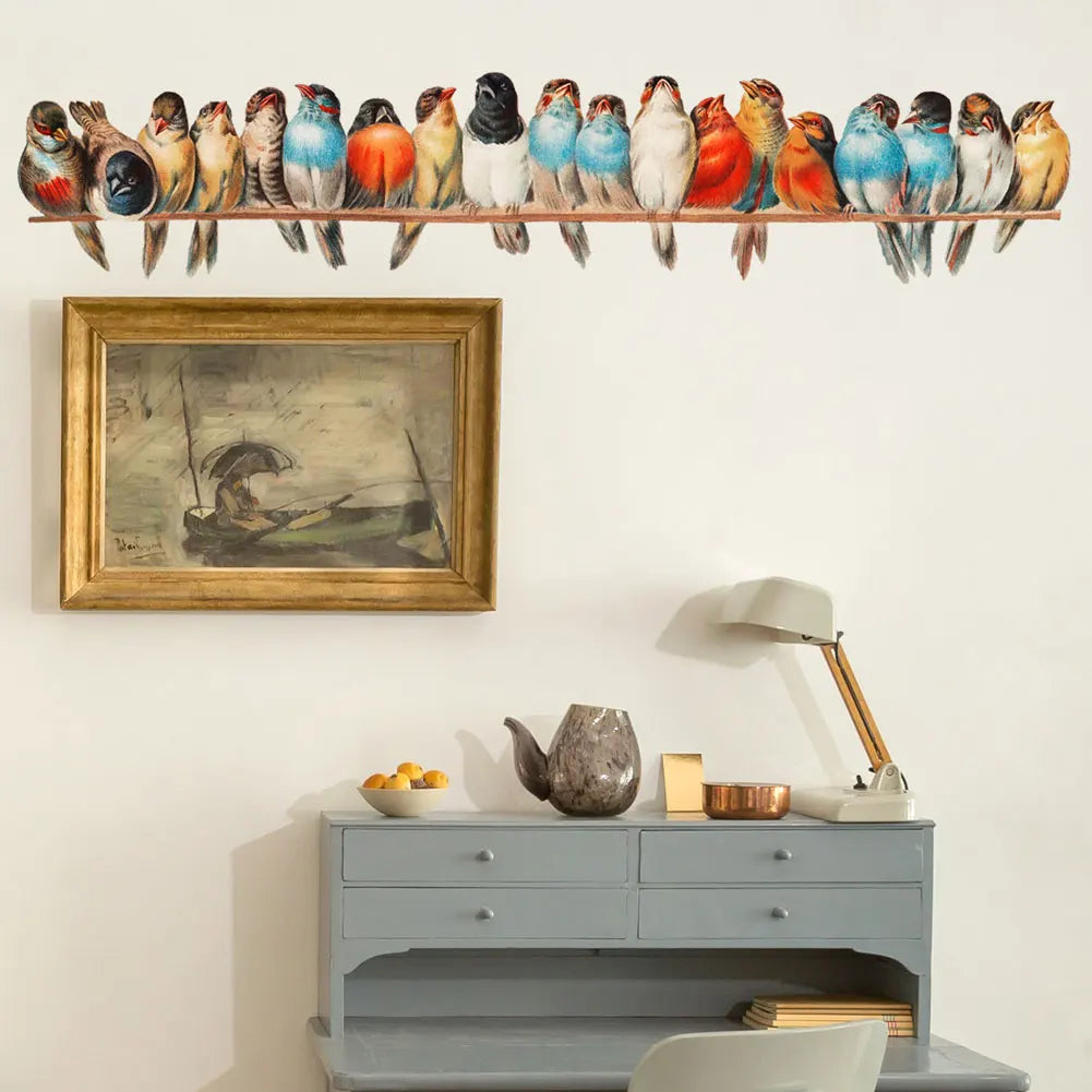 Colorful Flock Wall Sticker