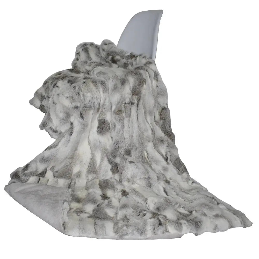 Natural Fur Patchwork Blanket - Decorstly