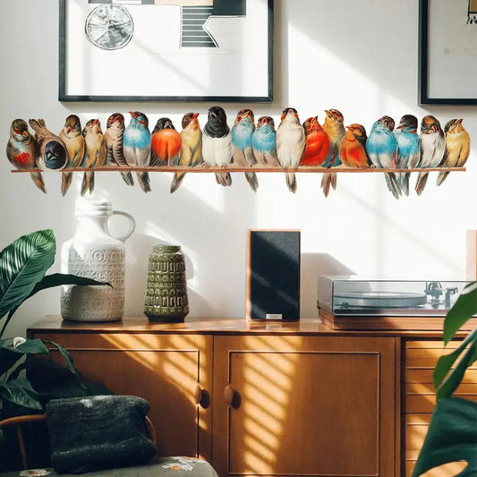 Colorful Flock Wall Sticker - Decorstly