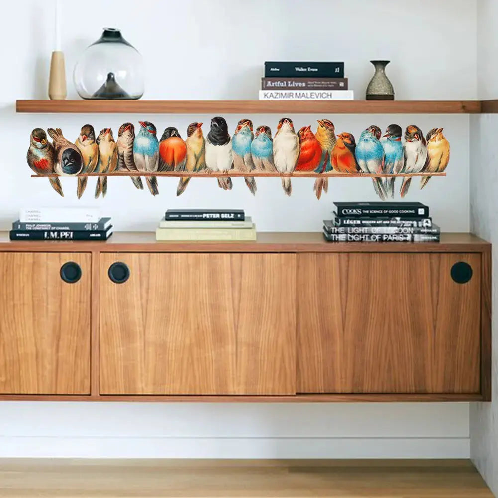 Colorful Flock Wall Sticker - Decorstly