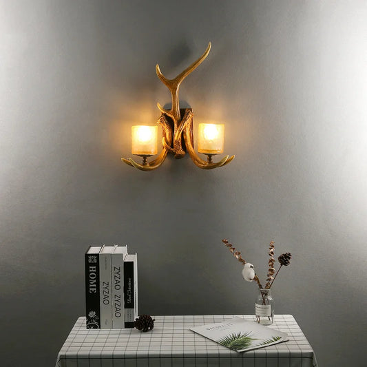 Retro Antlers Wall Sconce - Decorstly