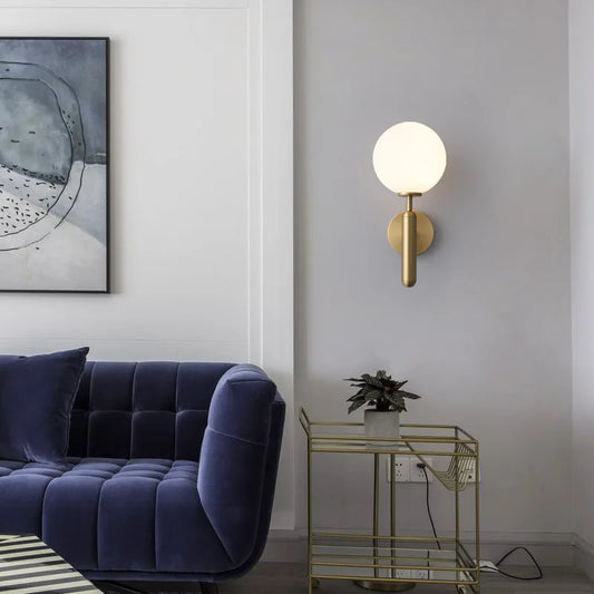 Gold Glass Ball Wall Lamp - Decorstly