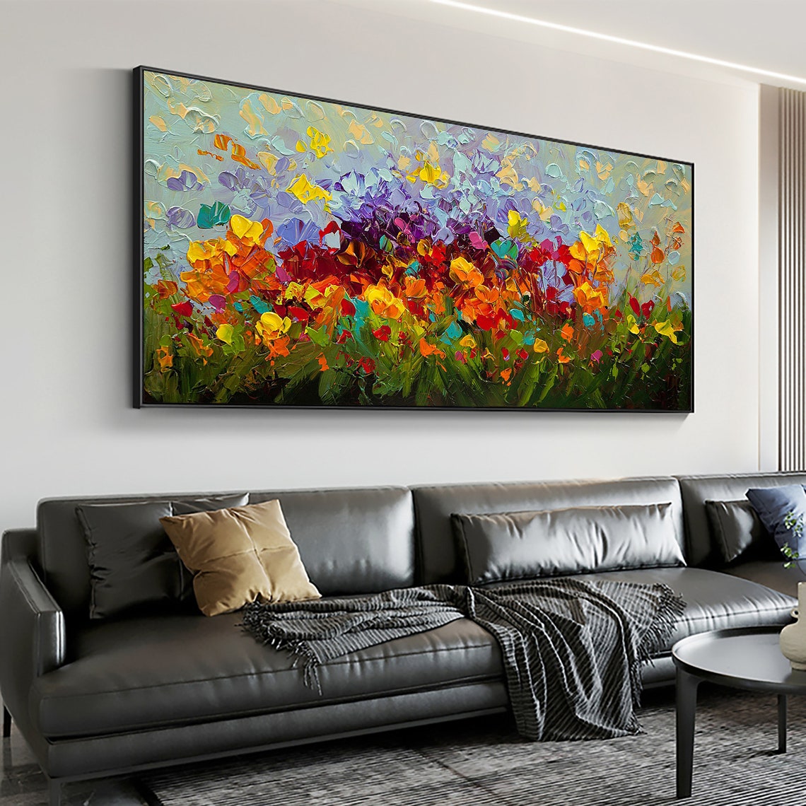 Handmade Colorful Abstract Flower Wall Art