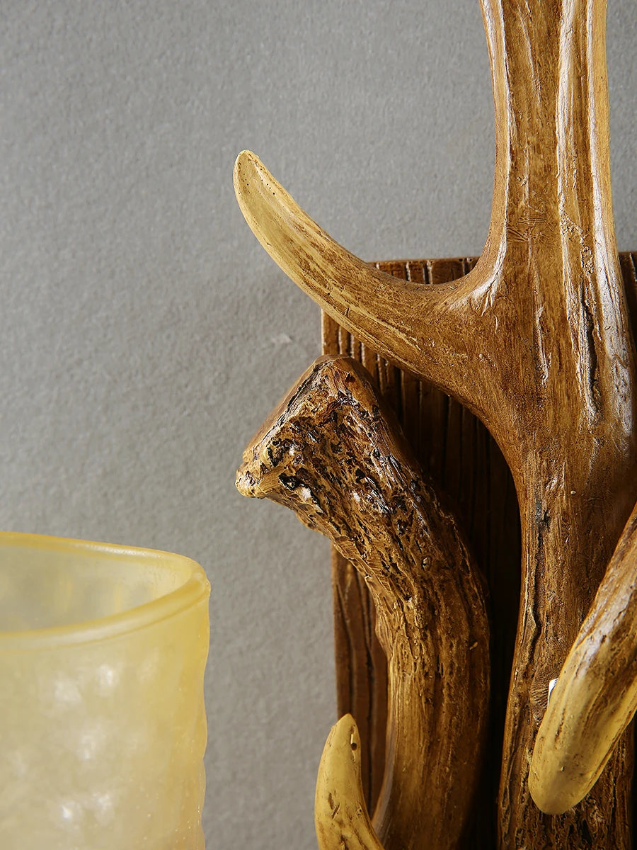 Retro Antlers Wall Sconce