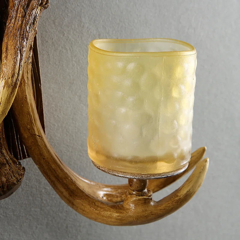 Retro Antlers Wall Sconce