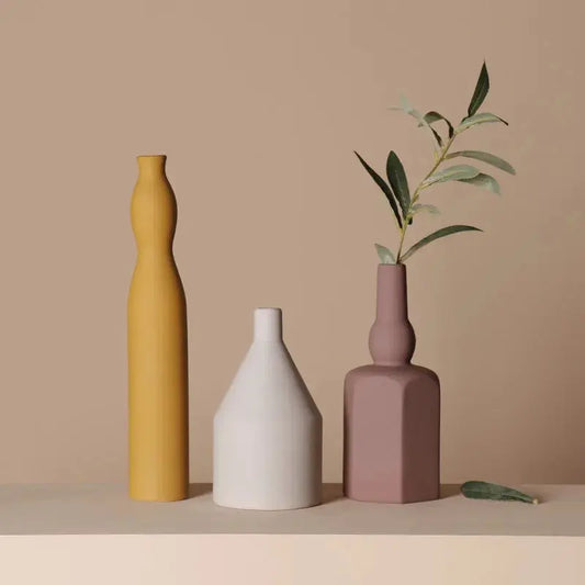Morandi Color Ceramic Vases - Decorstly