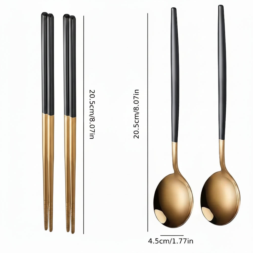 Korean Chopsticks Spoon Set Decorstly