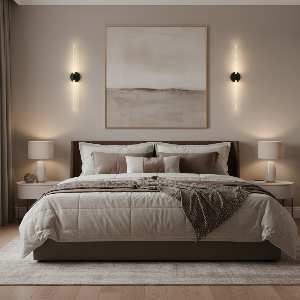 Linear Rod Wall Sconce Set 2