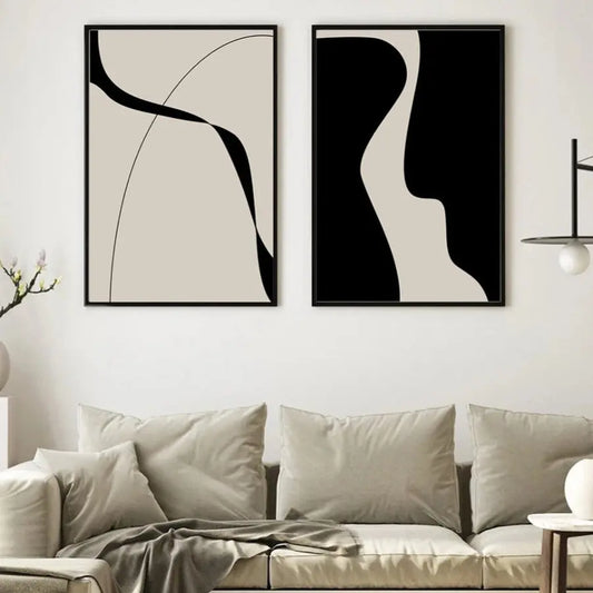 Minimalist Black And White Wall Art Poster - Decorstly