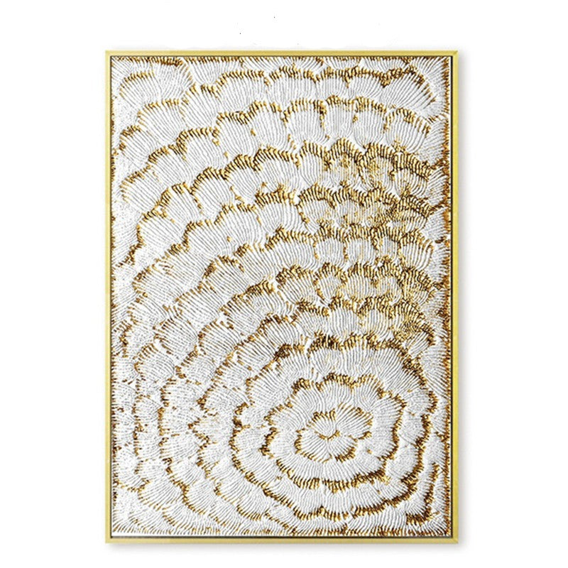 Modern Gold White Texture Wall Art