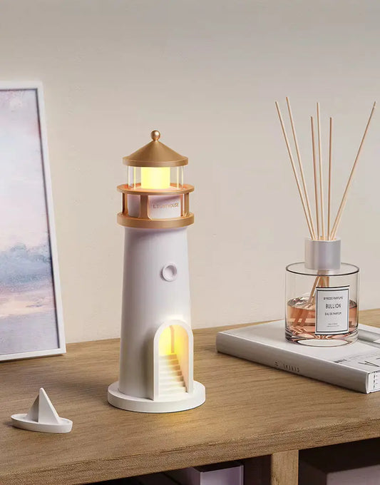 Moon Projection Light Lighthouse placed on a table