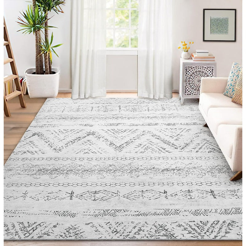 Moroccan Black Ivory Area Rug