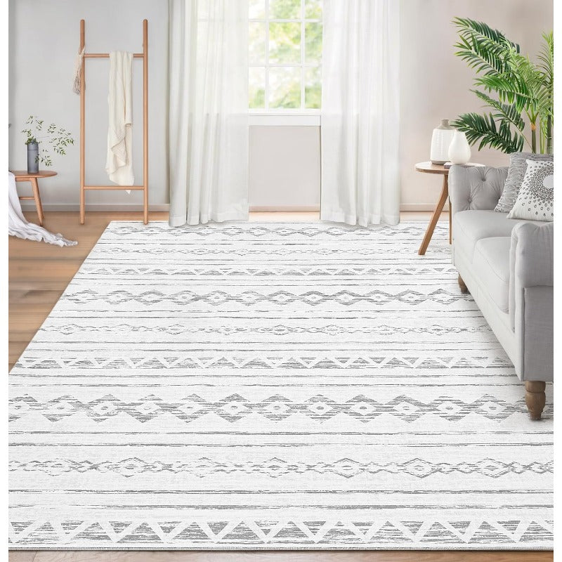Moroccan Black Ivory Area Rug