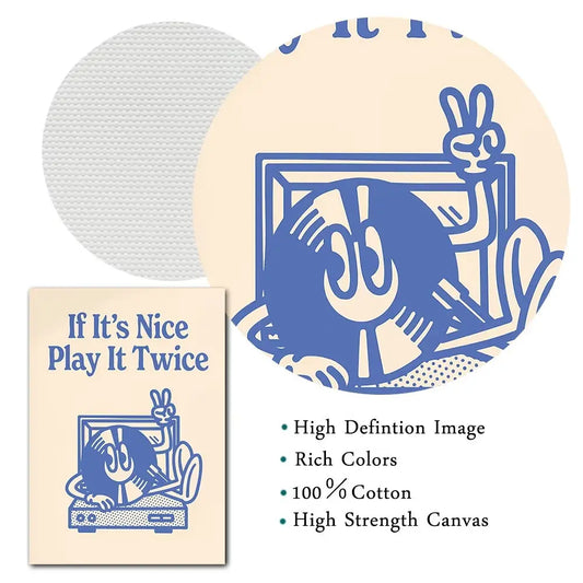 Play It Twice Canvas Wall Art - Decorstly