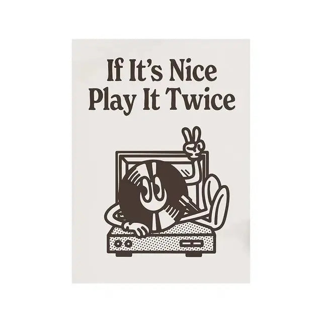 Play It Twice Canvas Wall Art - Decorstly