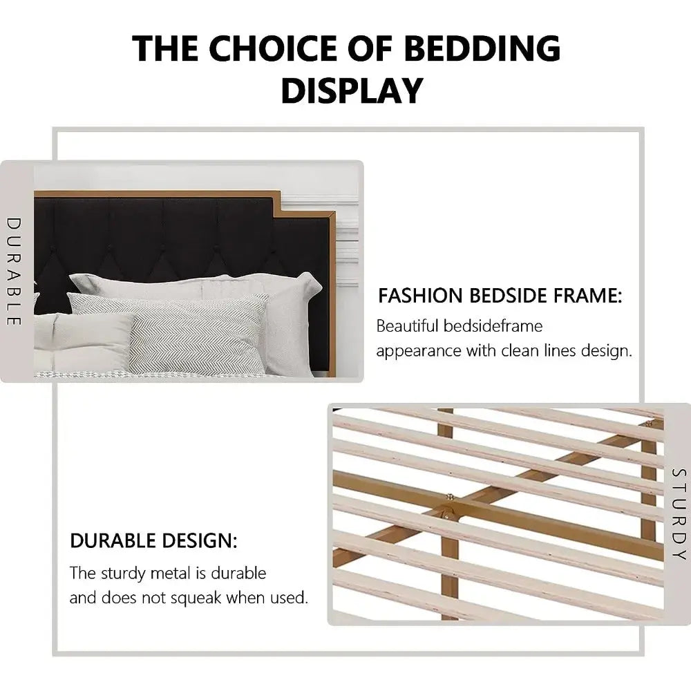 Sleek Shadow Platform Bed Frame - Decorstly