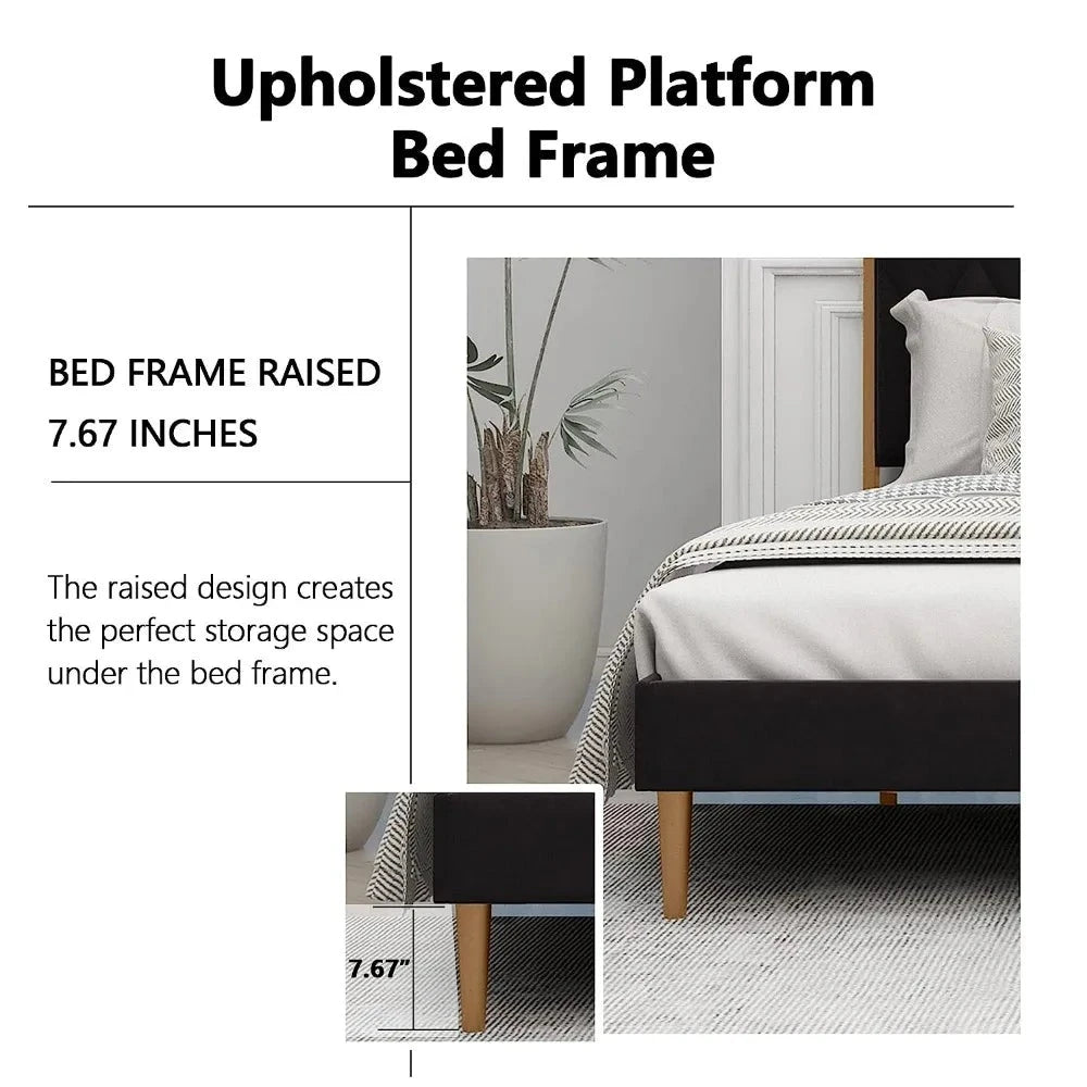 Sleek Shadow Platform Bed Frame