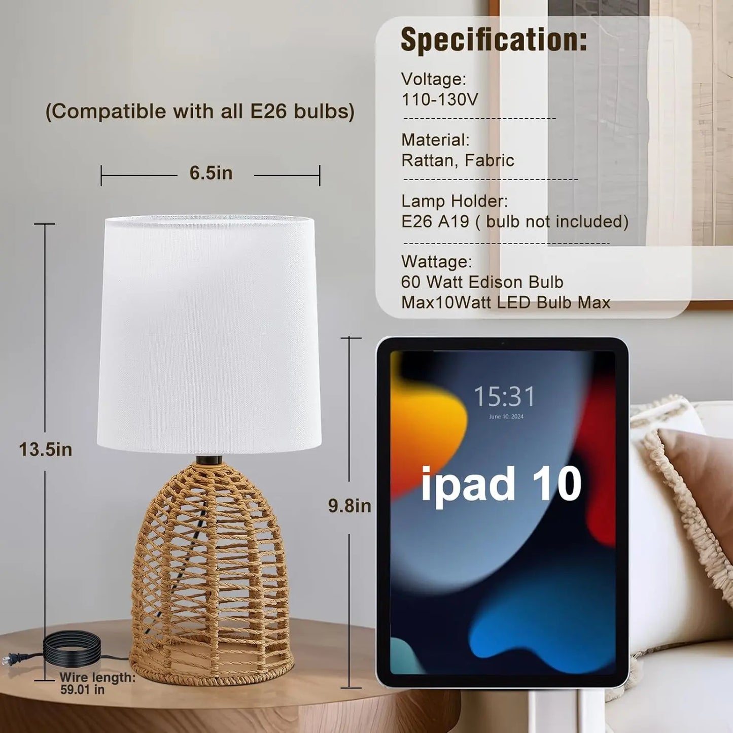 Rustic Rattan Lamps Set - Decorstly