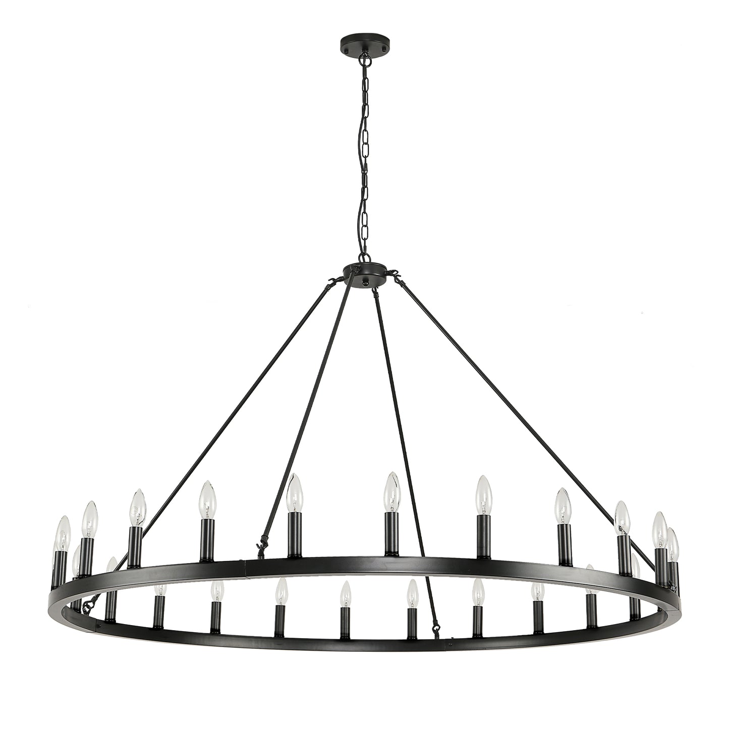 Rustic Wagon Wheel Chandelier