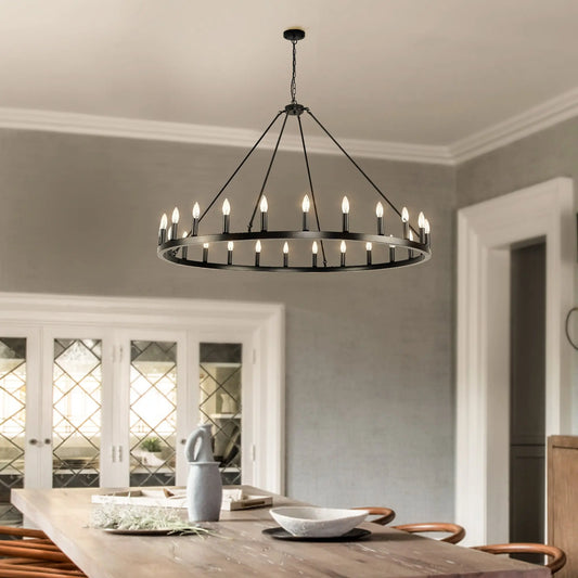 Rustic Wagon Wheel Chandelier - Decorstly