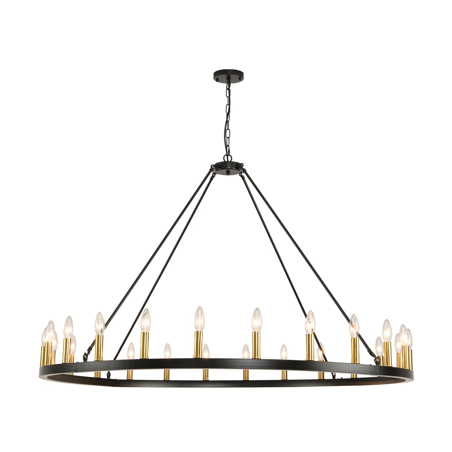 Rustic Wagon Wheel Chandelier