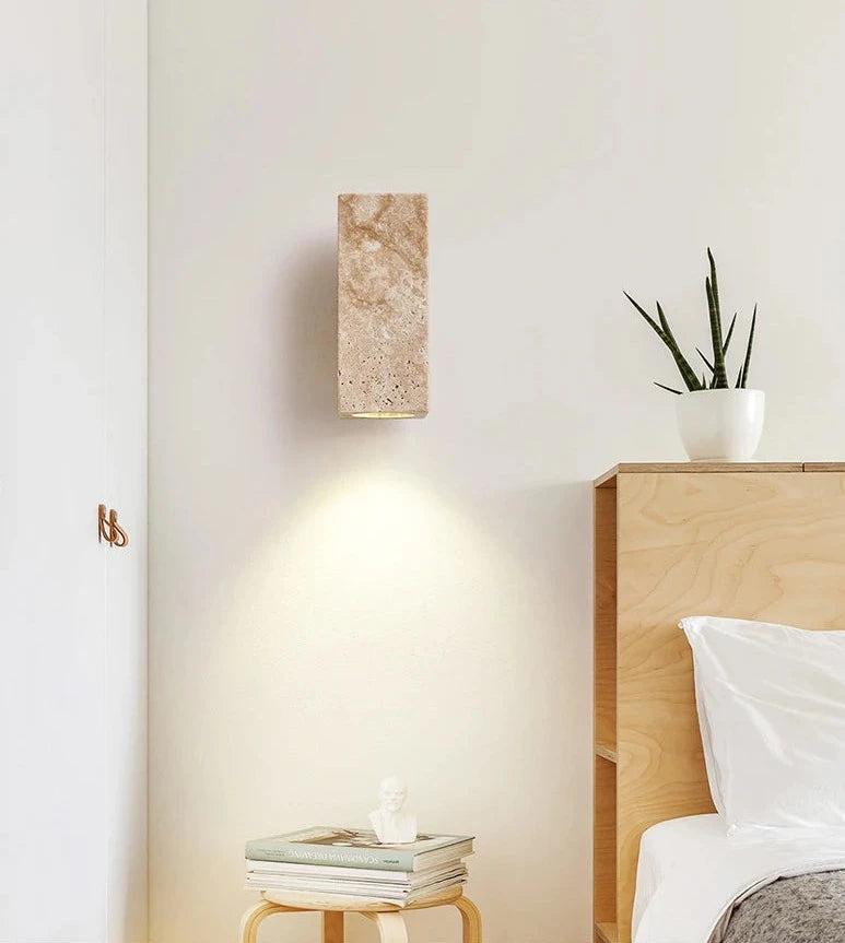 Wabi Sabi Travertine Wall Sconce