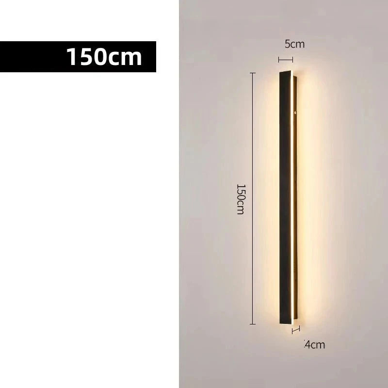 UrbanGlow Aluminum Wall Lamp - Modern exterior wall lights illuminating urban space at night.