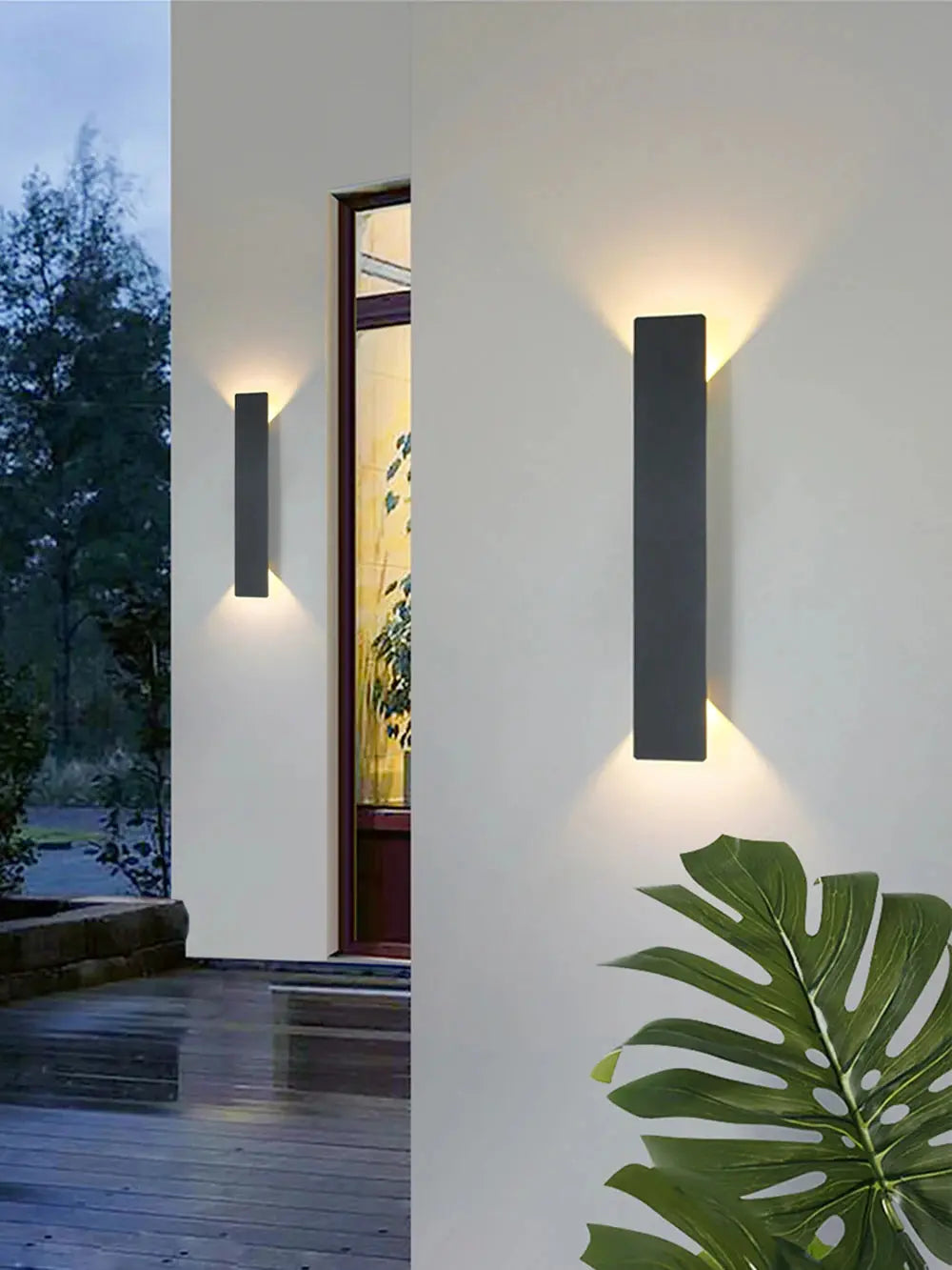 Outdoor Black Strip Waterproof Wall Lamp - Decorstly